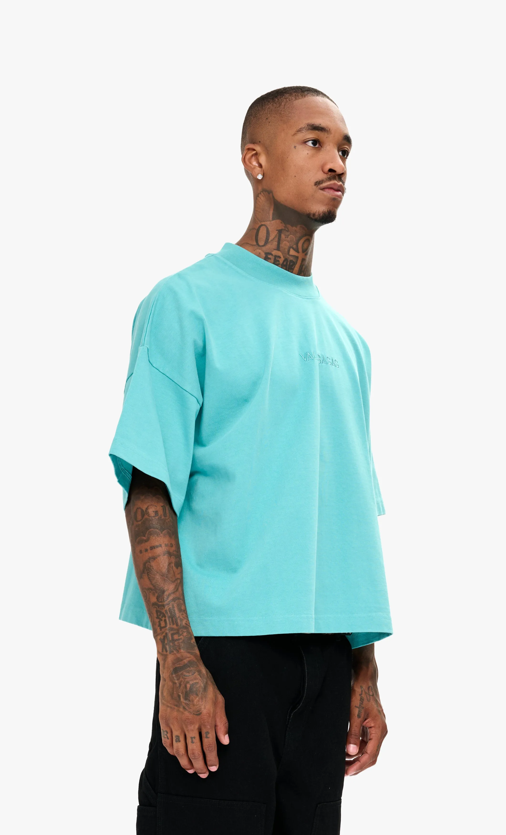 Essential Crop Tee Turquoise sold by valabasas product image thumbnail 3