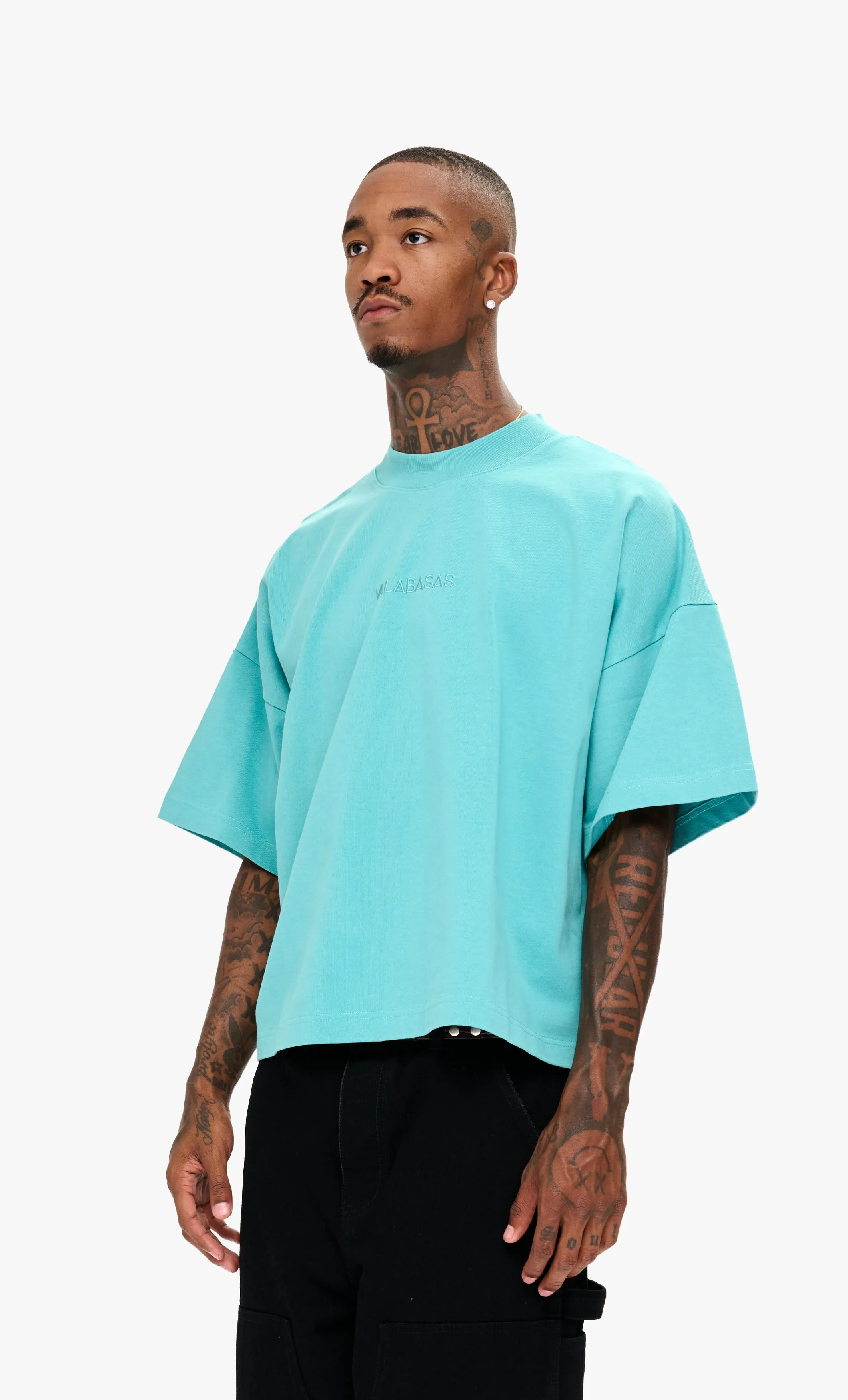 Essential Crop Tee Turquoise sold by valabasas product image thumbnail 2