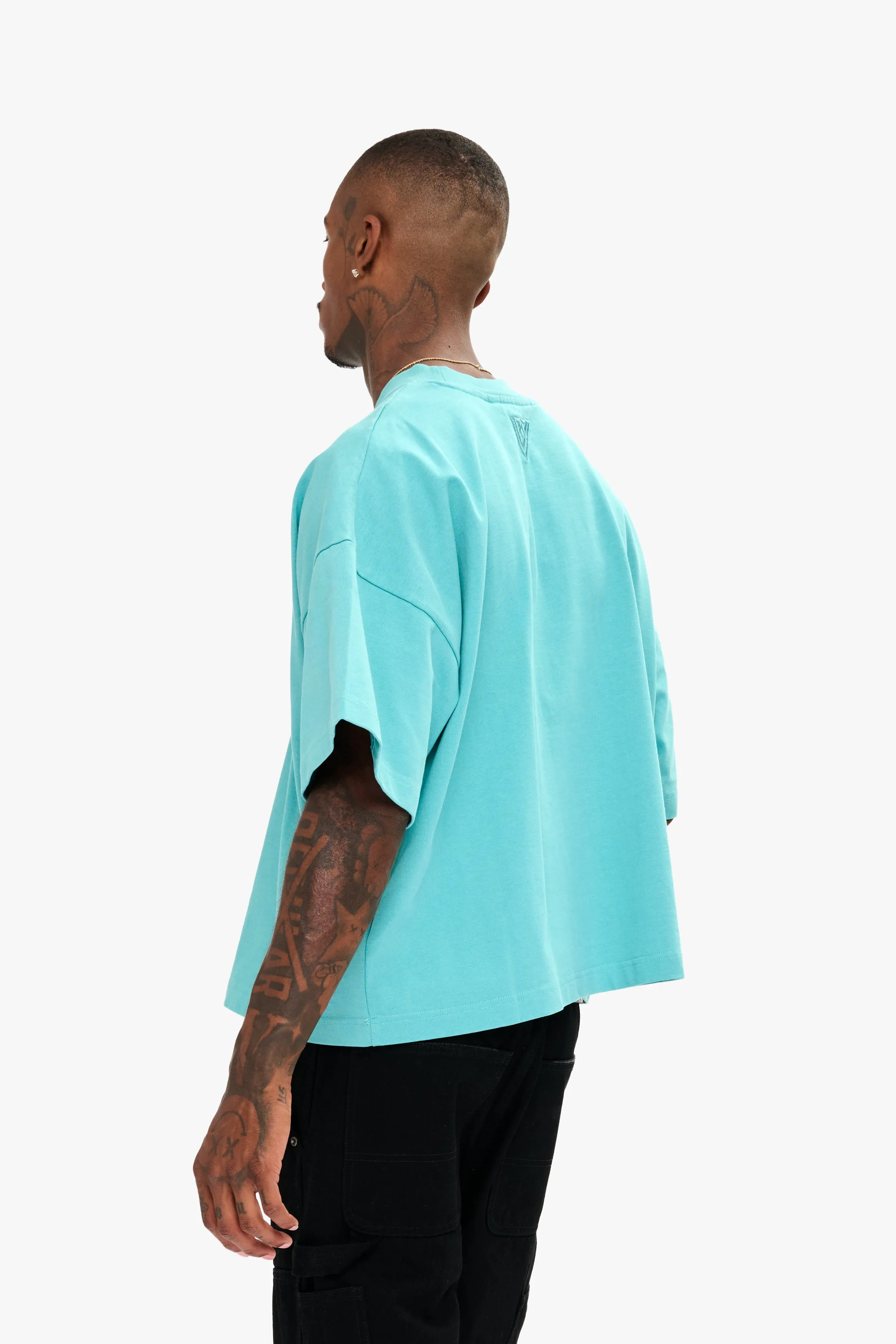 Essential Crop Tee Turquoise sold by valabasas product image thumbnail 4