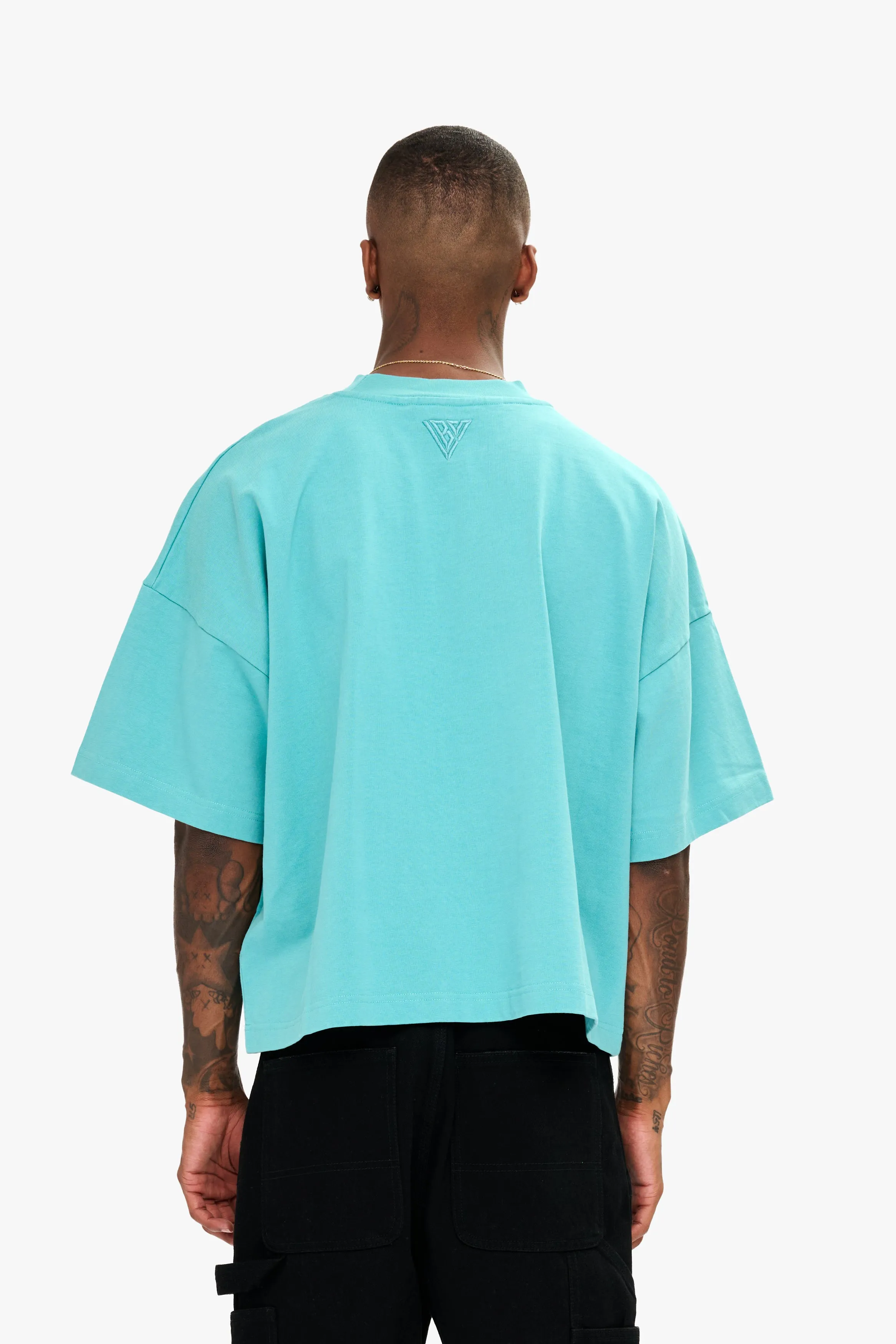 Essential Crop Tee Turquoise sold by valabasas product image thumbnail 5