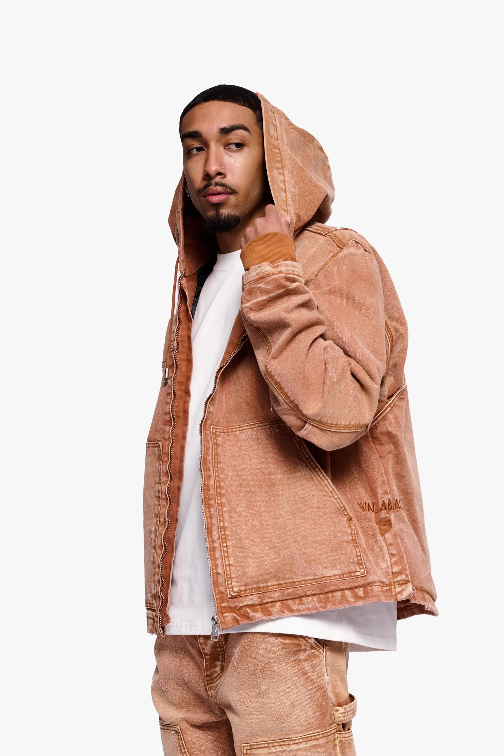 Nest Jacket Brown Washed sold by valabasas product image thumbnail 3