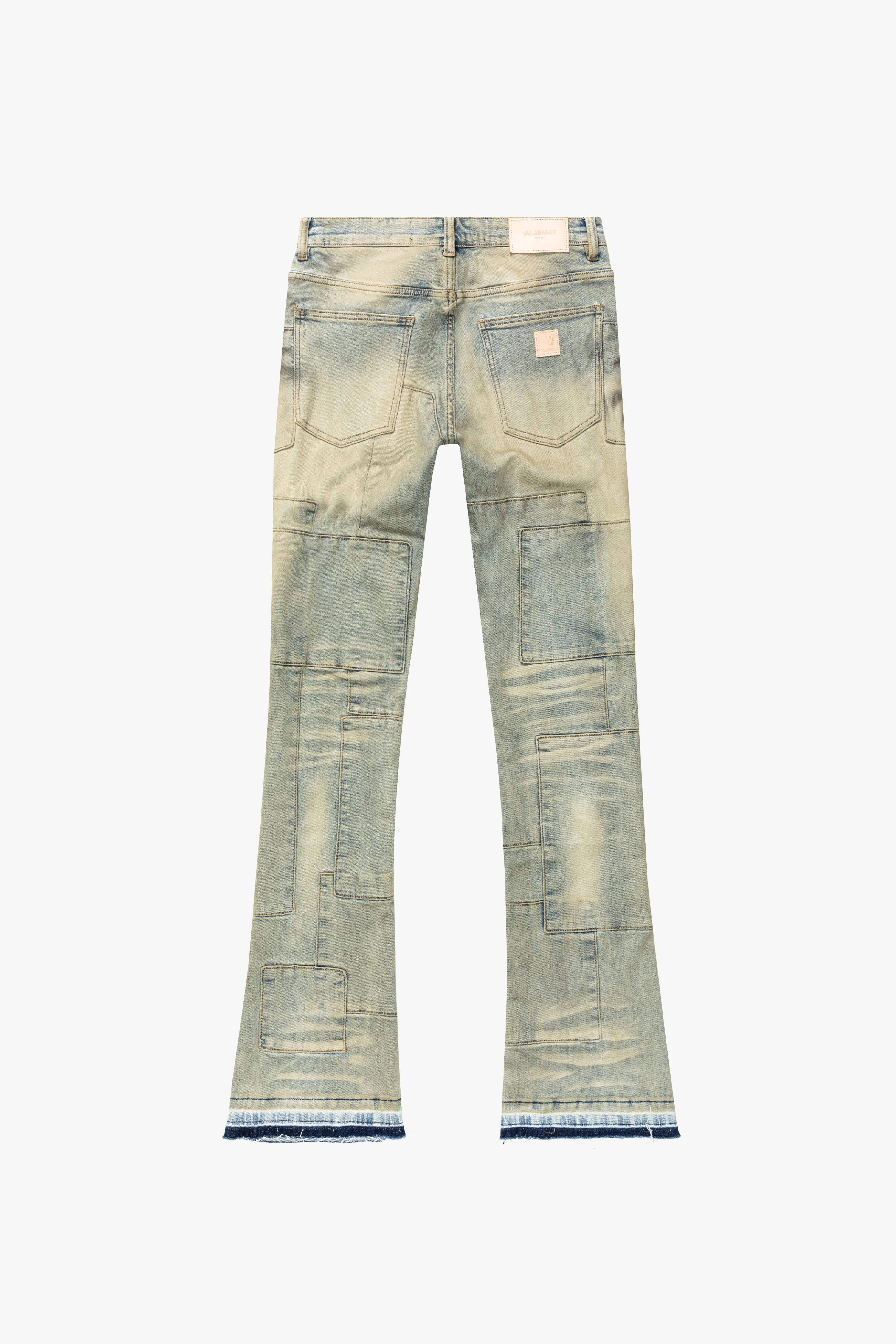 "BRICKS" DIRTY BLUE VINTAGE STACKED FLARE JEAN sold by valabasas product image thumbnail 3