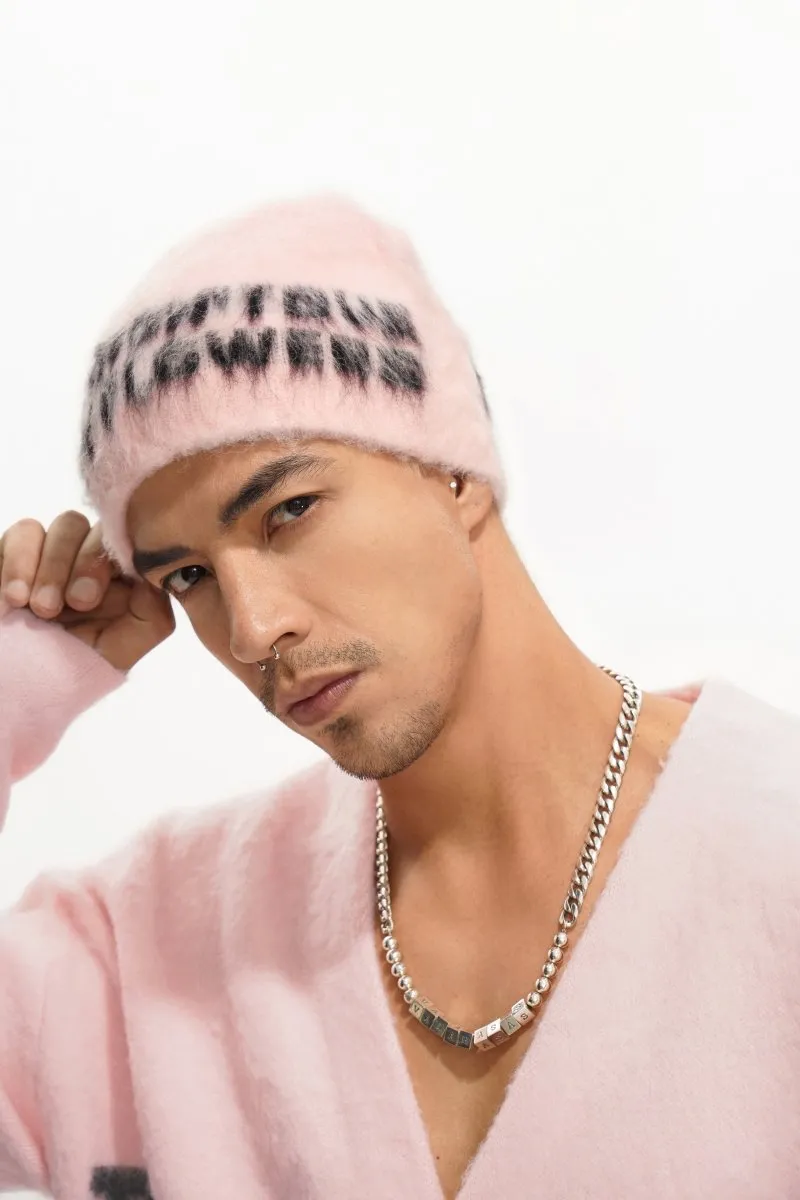 Zinnia Pink beanie sold by valabasas