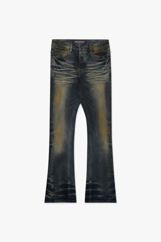 Fax Yellow Vtg Blue Wash Stacked sold by valabasas