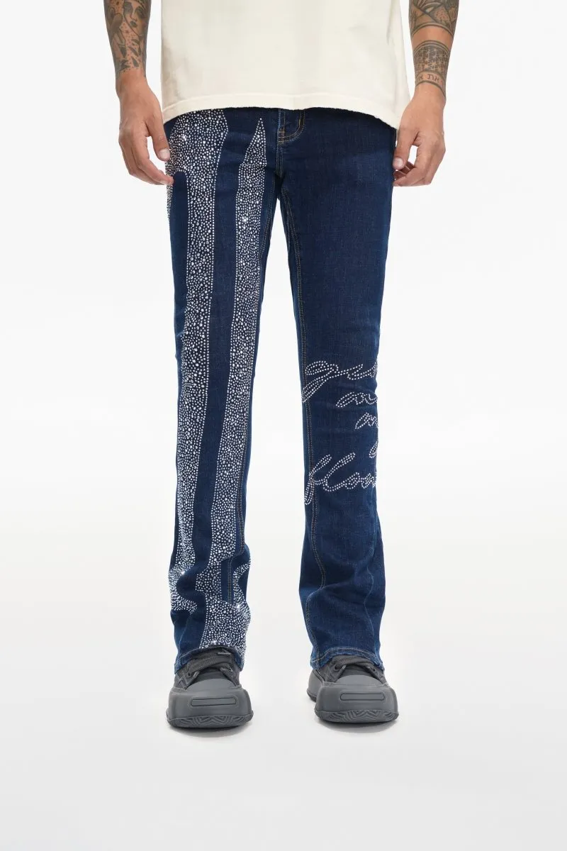 Scripted Denim Blue Stacked sold by valabasas product image thumbnail 2