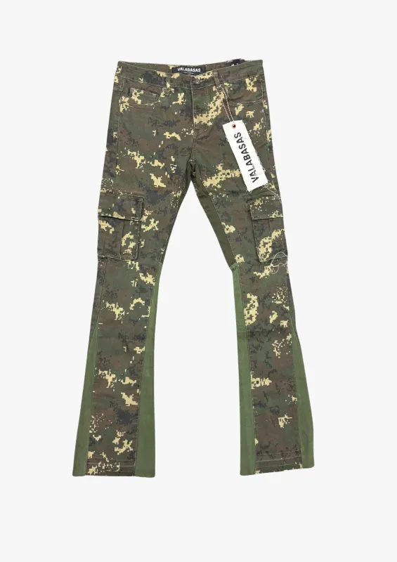 "COMMANDER" STACKED FLARE GROUND GREEN sold by valabasas