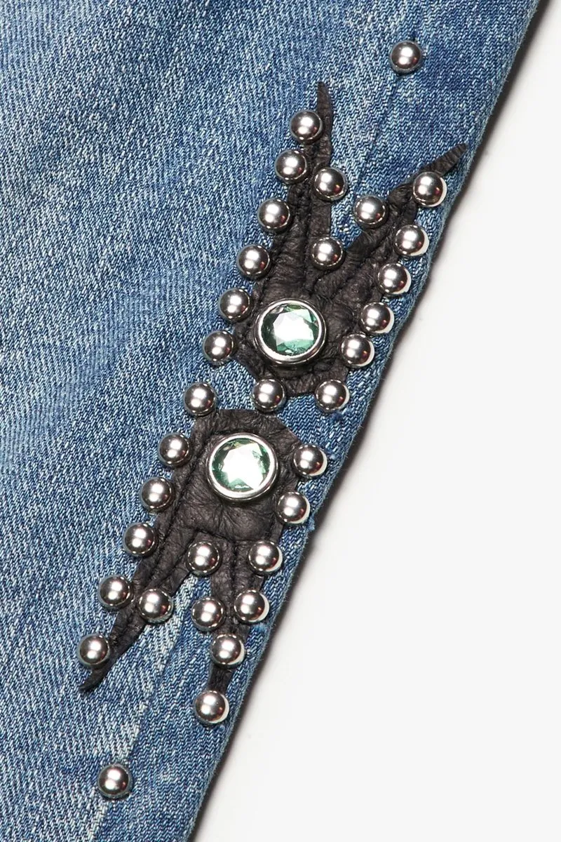 "TRAIL" SKINNY JEANS BLUE WASH sold by valabasas product image thumbnail 3