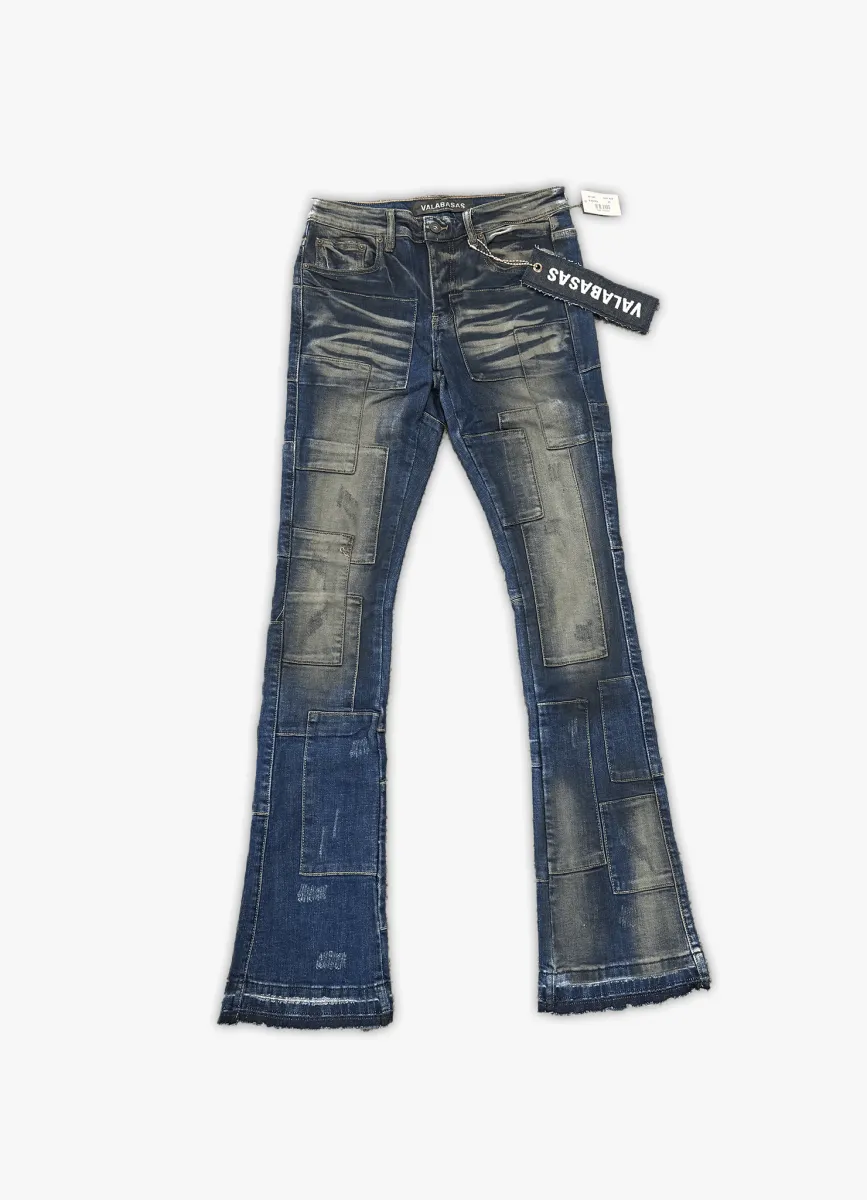 "BRICKS" DENIM STACKED DIRTY BLUE sold by valabasas