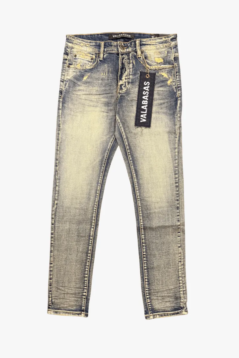 "SLEDGE" VINTAGE BLUE SKINNY JEAN sold by valabasas