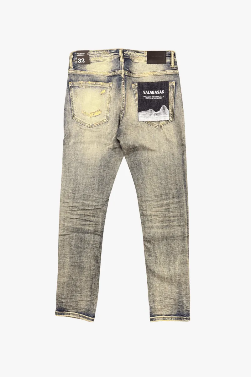 "SLEDGE" VINTAGE BLUE SKINNY JEAN sold by valabasas product image thumbnail 2