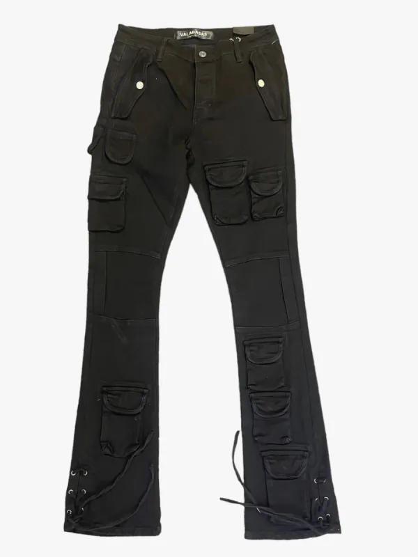 "NAVIGATOR" SKINNY JEANS JET BLACK made by valabasas