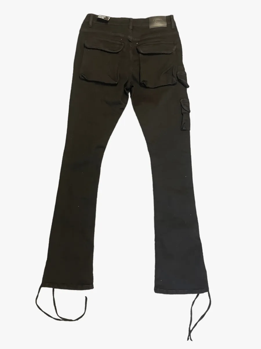 "NAVIGATOR" SKINNY JEANS JET BLACK sold by valabasas product image thumbnail 2