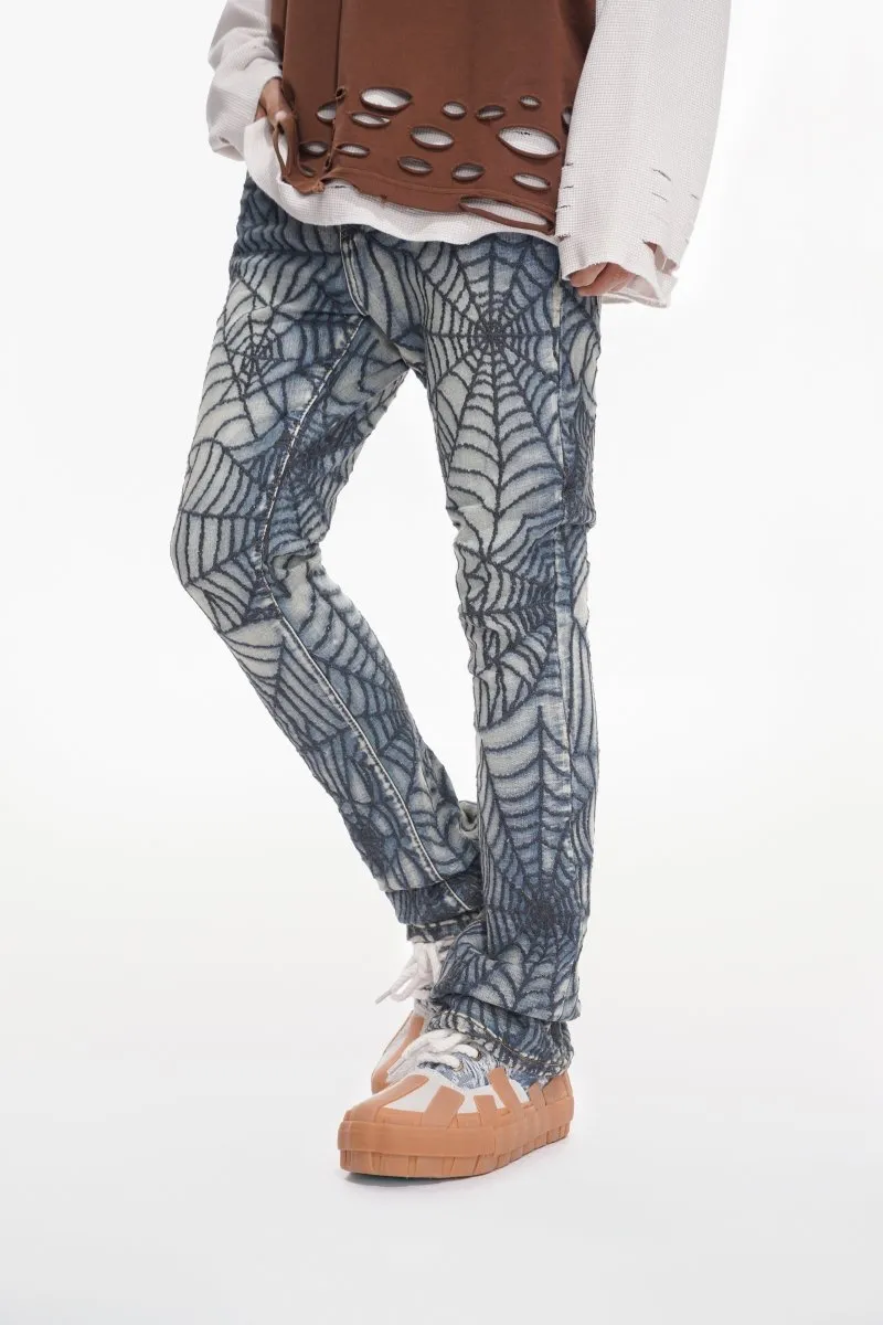 Operator Spider Light Blue Stacked Flare Jean sold by valabasas product image thumbnail 3