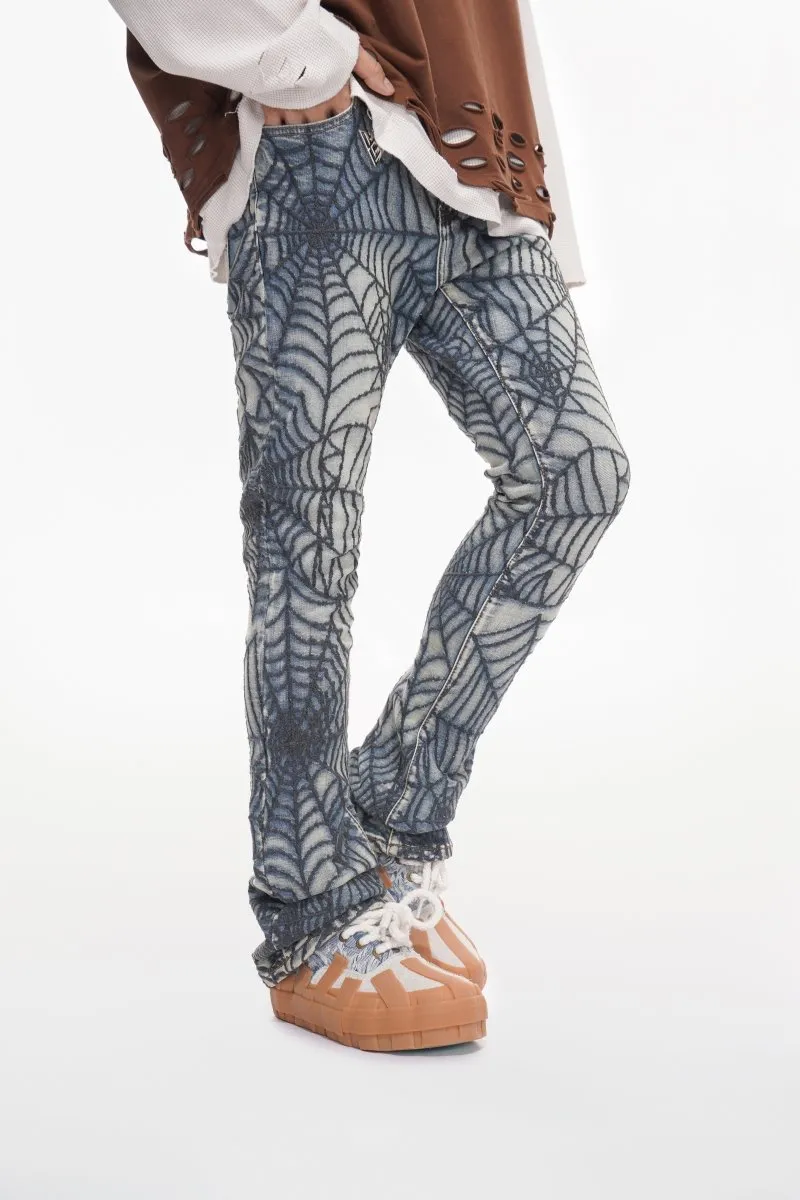 Operator Spider Light Blue Stacked Flare Jean sold by valabasas product image thumbnail 2