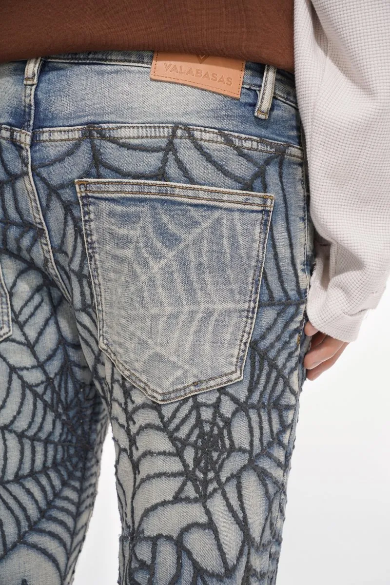 Operator Spider Light Blue Stacked Flare Jean sold by valabasas product image thumbnail 5