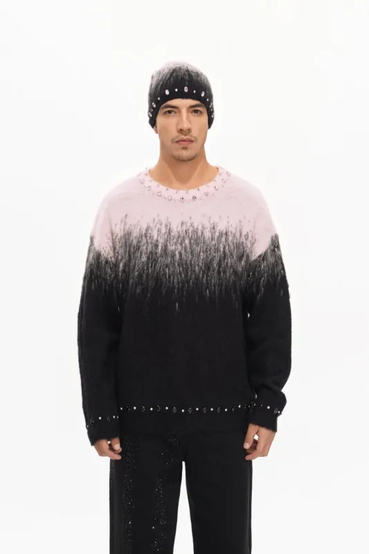 Arranged Black Mohair Crewneck sold by valabasas