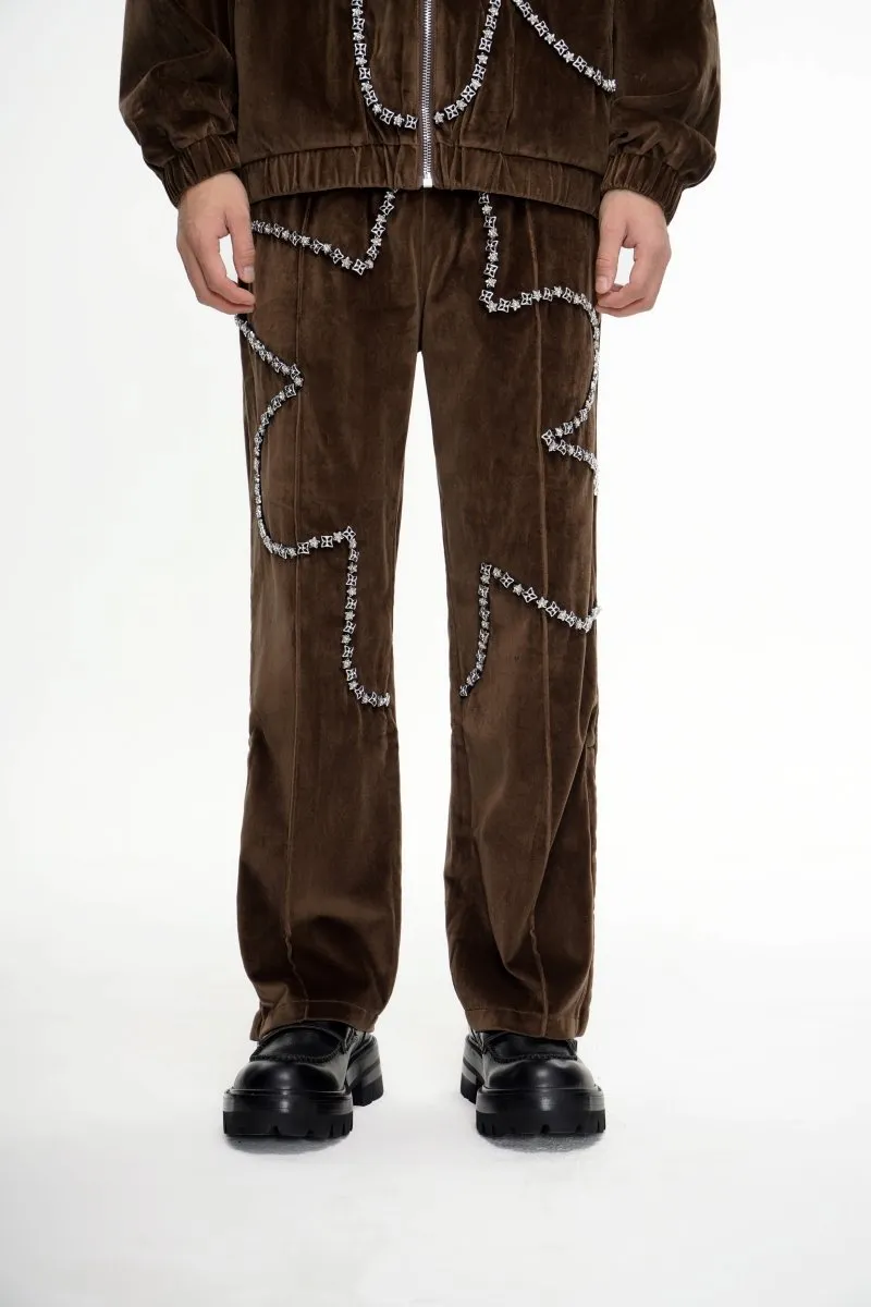 Dahlia Velour Pants Brown sold by valabasas product image thumbnail 2