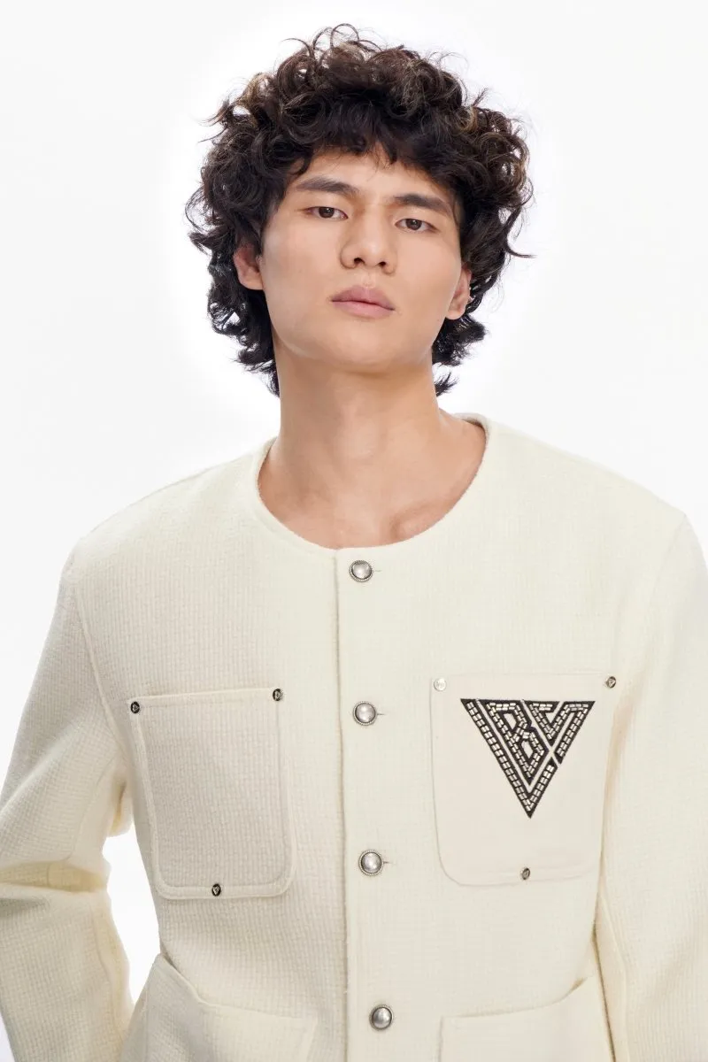 Atelier Woven Cream Jacket sold by valabasas product image thumbnail 4