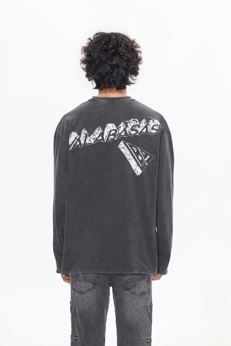 Piece Long Sleeve Tee Sunfaded Black sold by valabasas