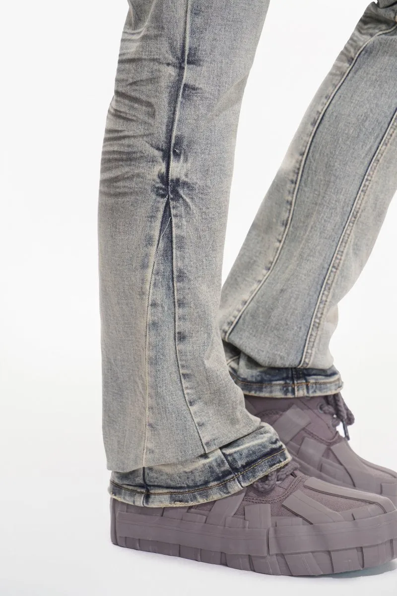 Fax Stacked Flare Jean Light Blue Washed sold by valabasas product image thumbnail 4