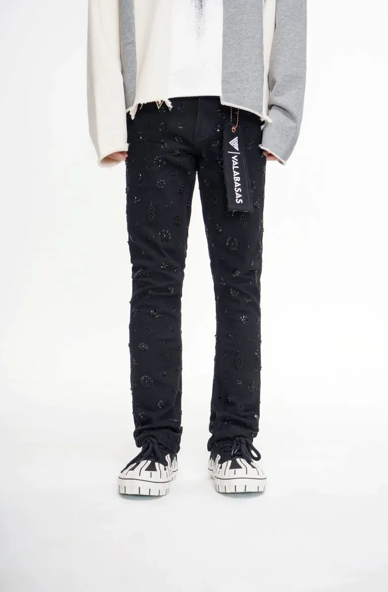 Shea Jet Black Stacked Flare Jean sold by valabasas product image thumbnail 2