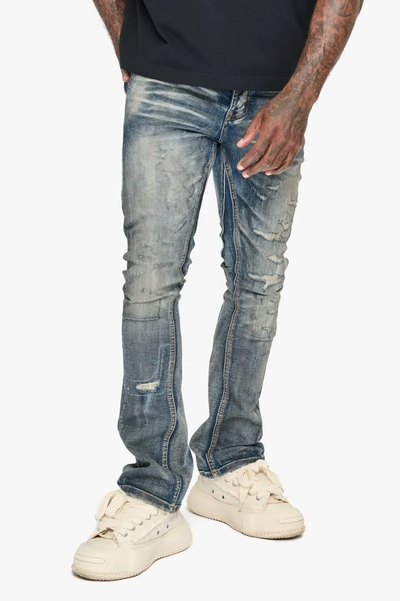 Hibit Vintage Blue Stacked Flare Jean sold by valabasas product image thumbnail 2