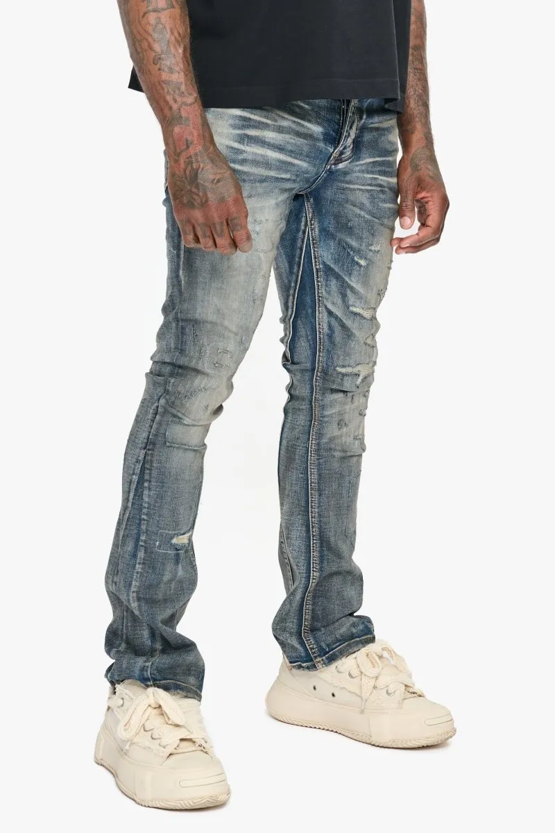 Hibit Vintage Blue Stacked Flare Jean sold by valabasas product image thumbnail 4