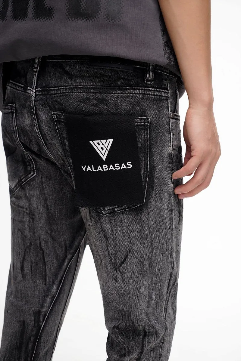 Astonish Stacked Flare Jean Black Grey sold by valabasas product image thumbnail 4