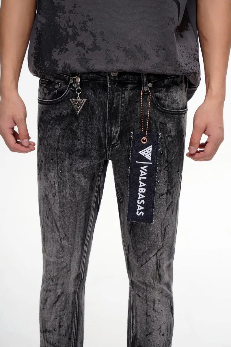 Astonish Stacked Flare Jean Black Grey sold by valabasas product image thumbnail 3
