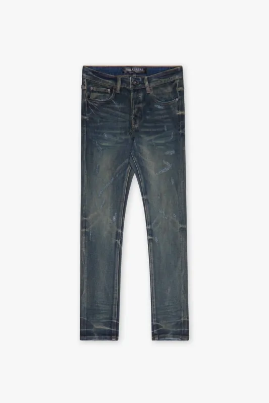 Mr.Flex Skinny Vintage Waxed Blue made by valabasas