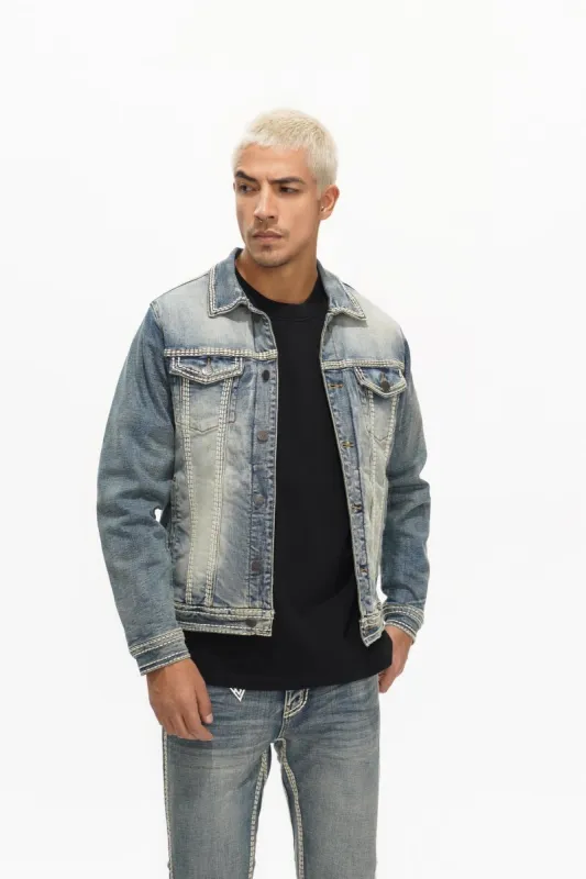 Treasury Mens Jacket Vintage Blue sold by valabasas