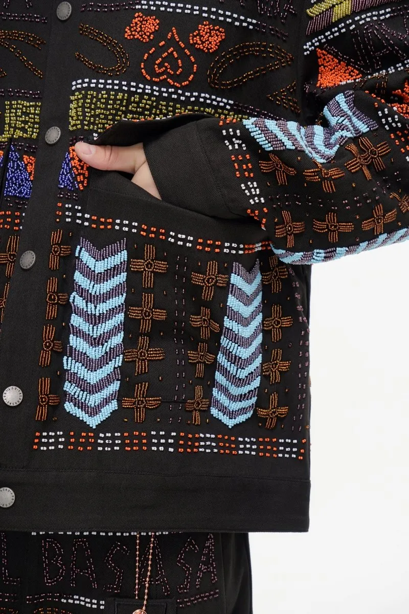Time Black Multi Hand Beaded Jacket sold by valabasas