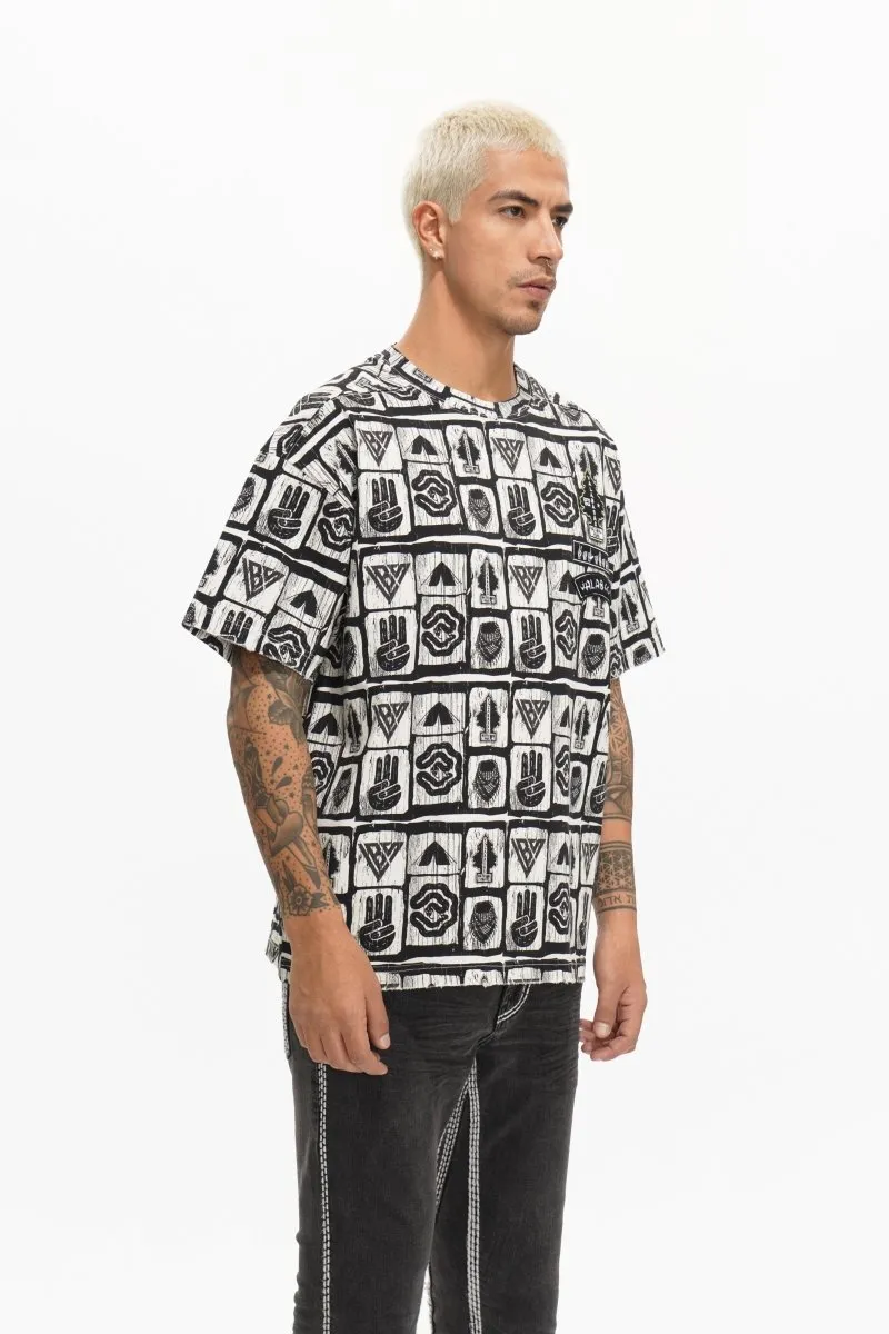 Woodcut Light Grey Tee sold by valabasas product image thumbnail 5