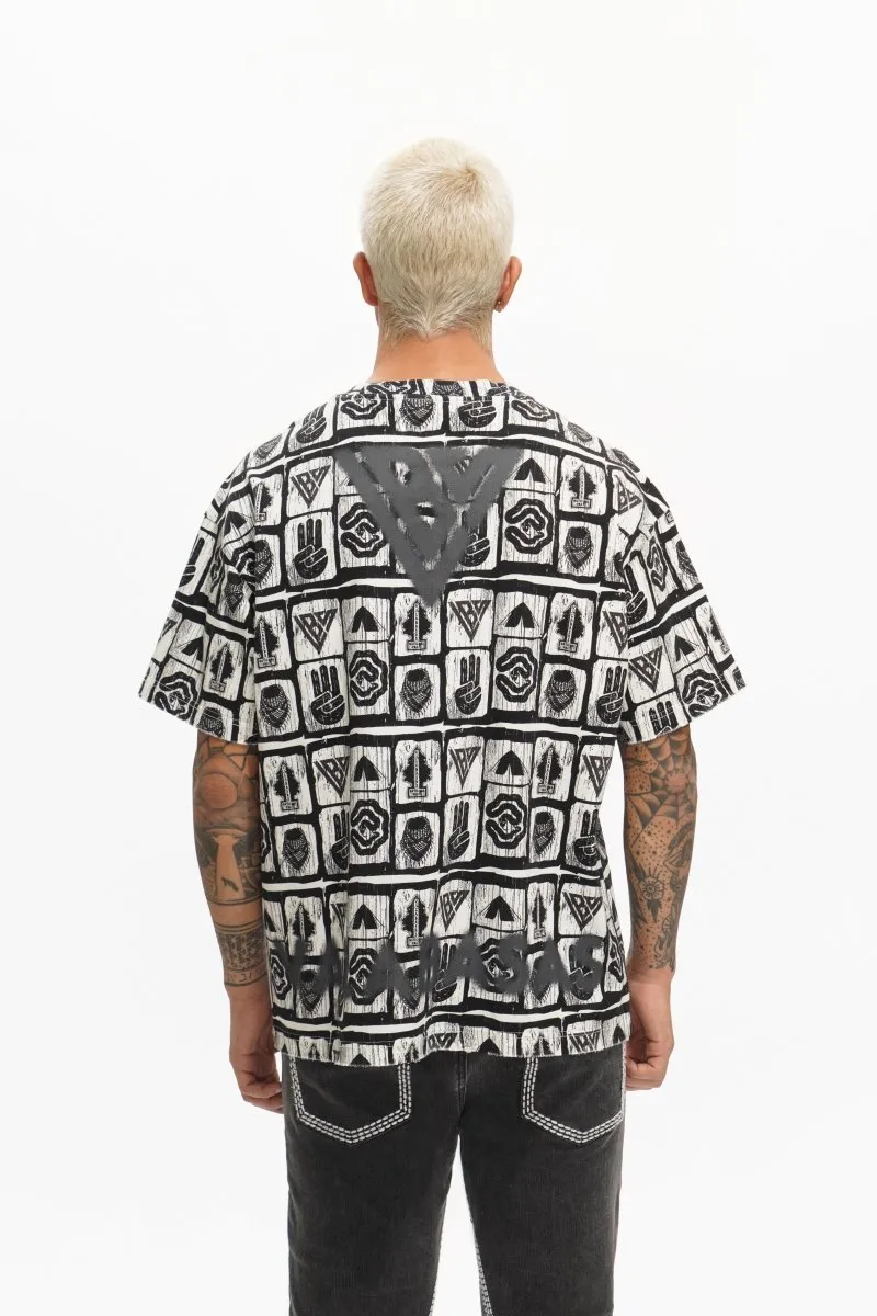 Woodcut Light Grey Tee sold by valabasas product image thumbnail 3