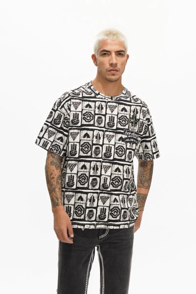 Woodcut Light Grey Tee sold by valabasas