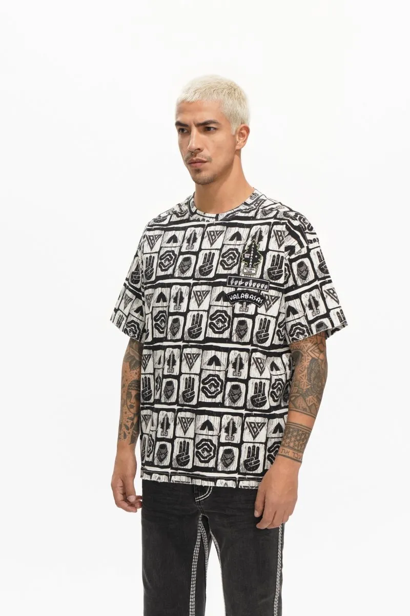 Woodcut Light Grey Tee sold by valabasas product image thumbnail 4