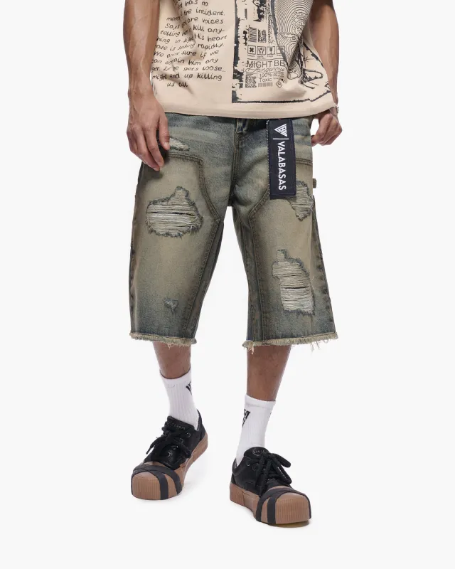 Revolt Dirty Vintage Washed Jorts made by valabasas