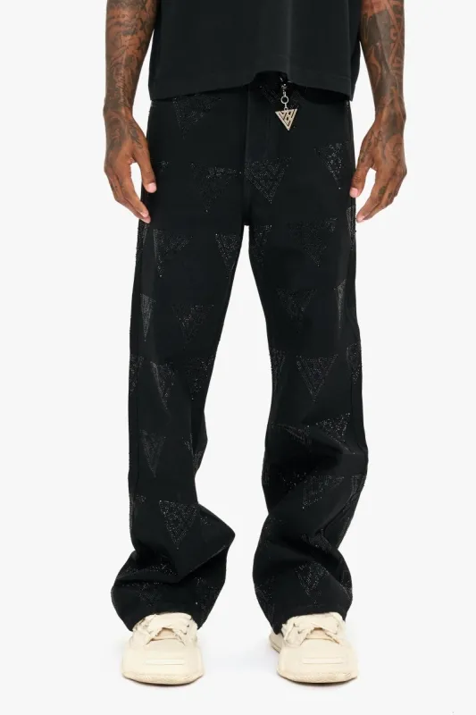 Showing Jet Black Baggy Jean made by valabasas