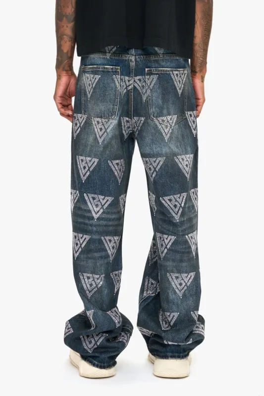 Showing Dark Blue Baggy Jean made by valabasas