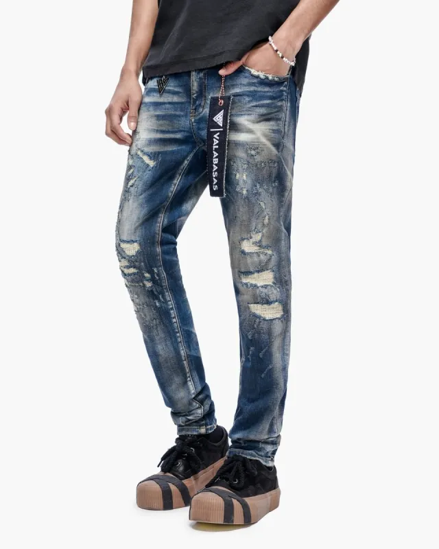 Leader Dark Blue Wash Skinny made by valabasas