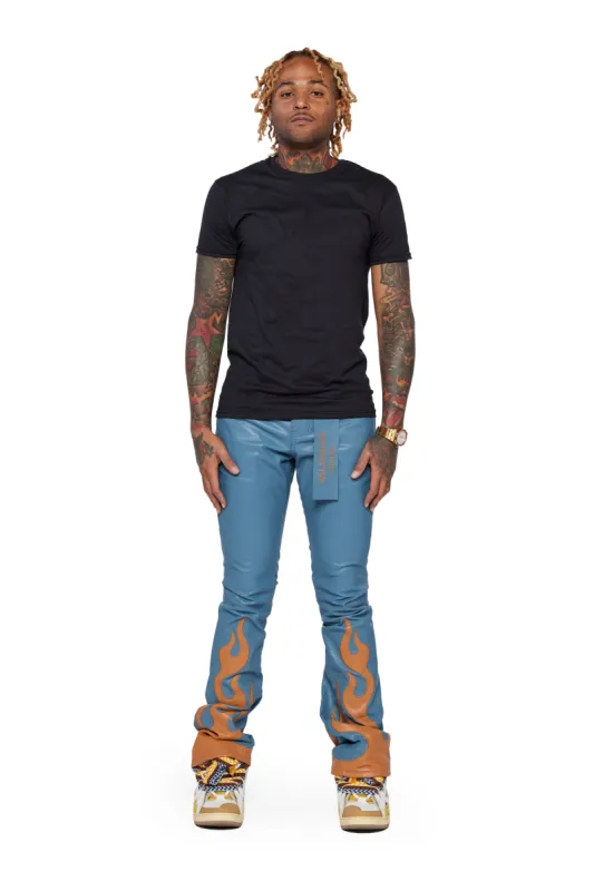 valabasas “ZENITH” BLUE STACKED FLARE JEAN | Parallel