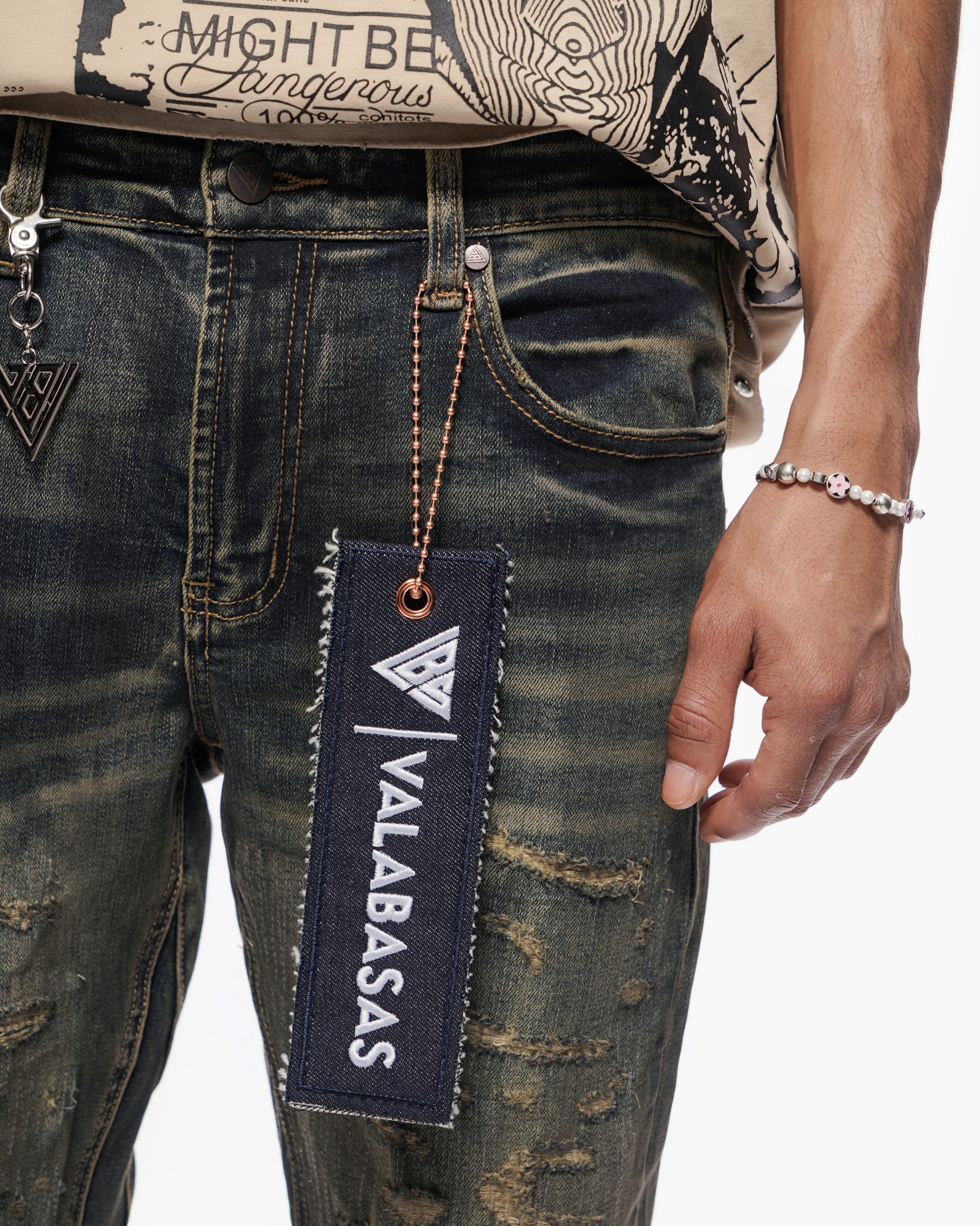 Sabotage Stacked Light Vintage Wash Jeans sold by valabasas product image thumbnail 2