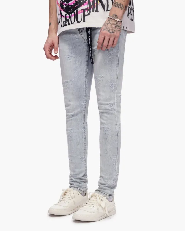 Iso Skinny Light Blue Wash Jean made by valabasas
