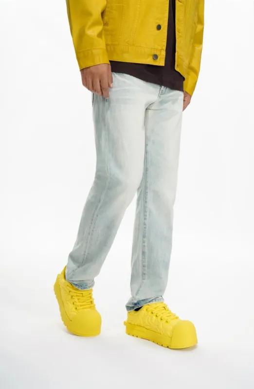 Different Light Wash Straight Jean made by valabasas