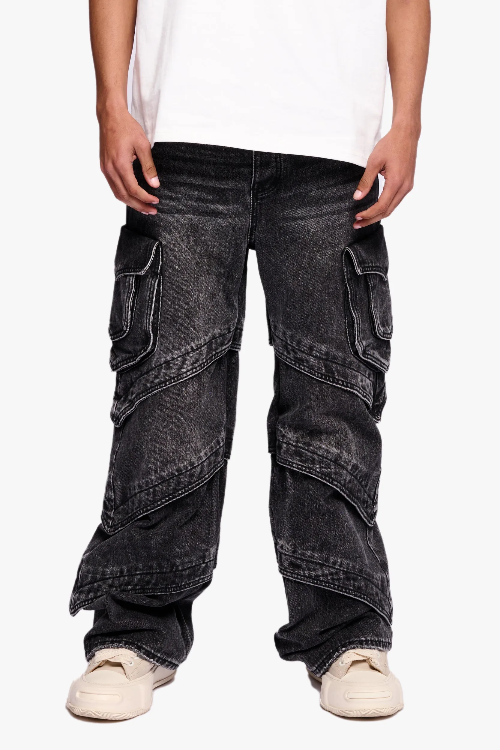 Rivet Baggy Dark Grey sold by valabasas