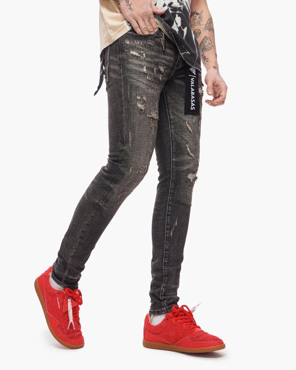 Collage Skinny Denim Grey Vintage Wash sold by valabasas