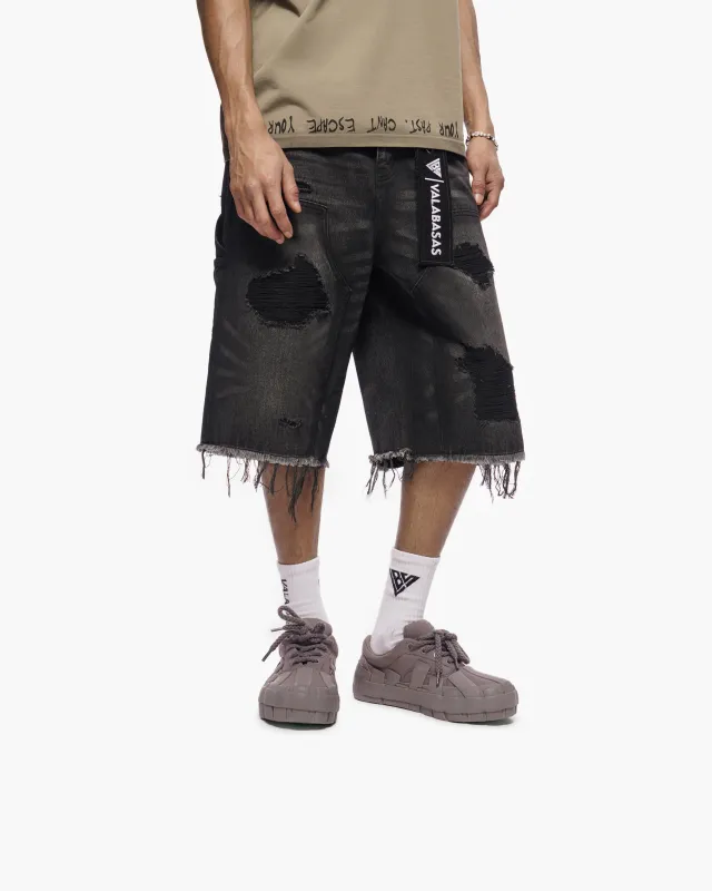 Revolt Jorts Dirty Grey made by valabasas