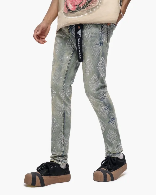 Gather Skinny Vintage Wash Jeans made by valabasas