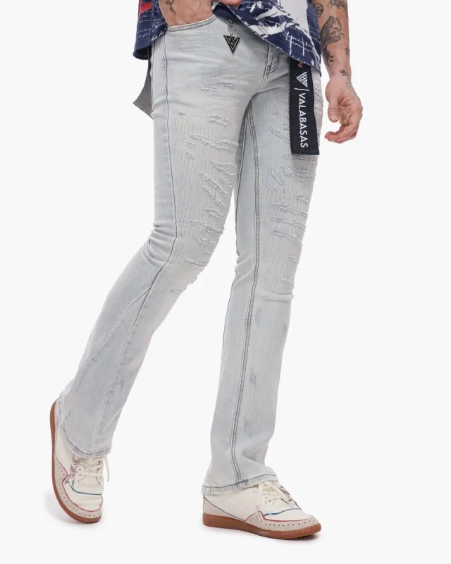 Thatch Stacked Light Blue Wash Jeans made by valabasas