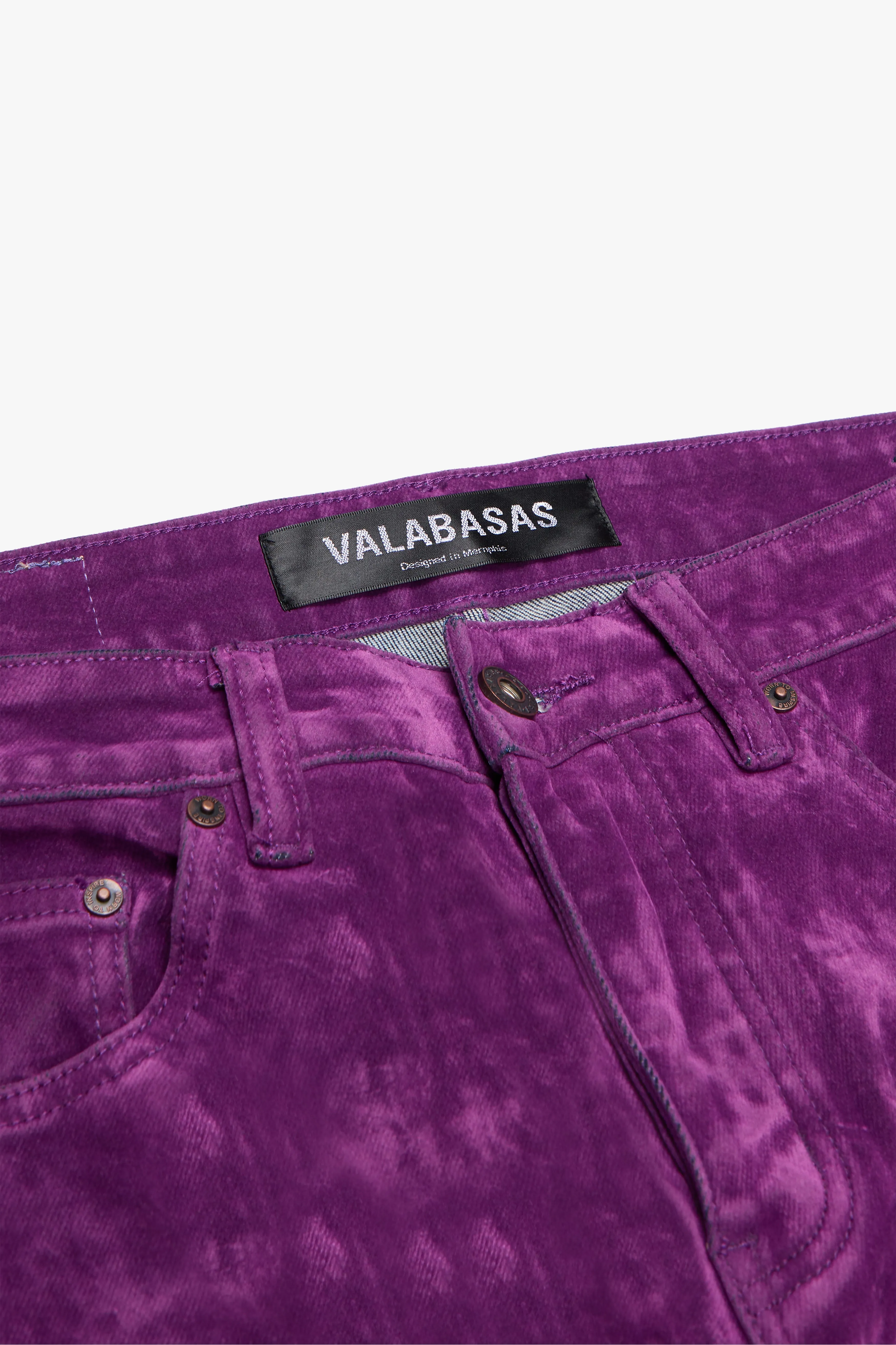 "LUXE" SUEDE SKINNY JEAN PURPLE sold by valabasas product image thumbnail 2